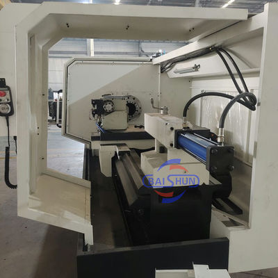Podwójny Chuck Horizontal Fanuc CNC Pipe Threading Lathe Machine For Metal
