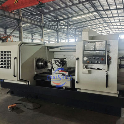 Duża średnica QK1325 Podwójny czuk 2-osiowy CNC Flat Bed Pipe Threading Lathe