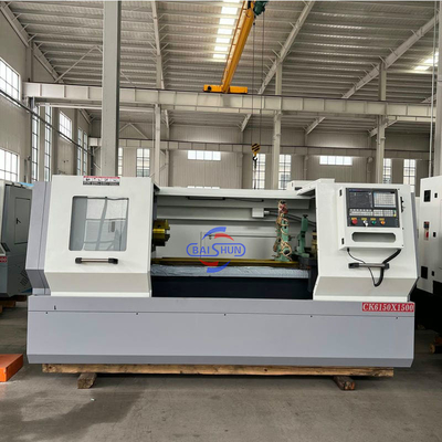 Ekonomiczna tokarka metalowa CK6150 CNC, tokarka CNC z płaskim łożem